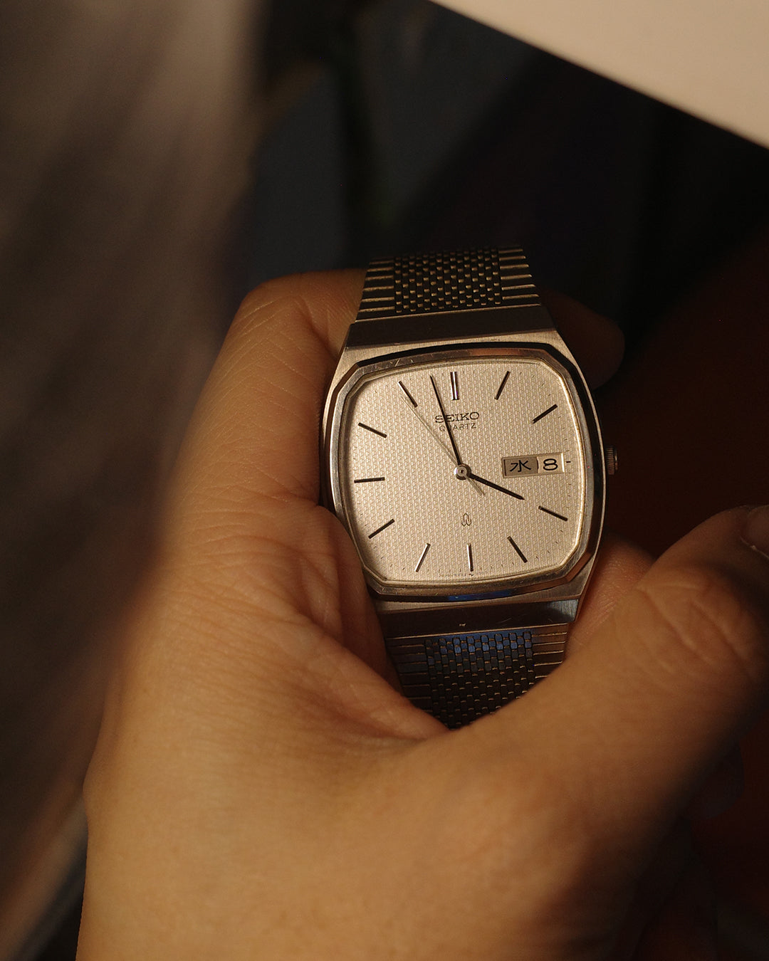1982 Seiko jdm tv dial white quartz watch 5933-5040