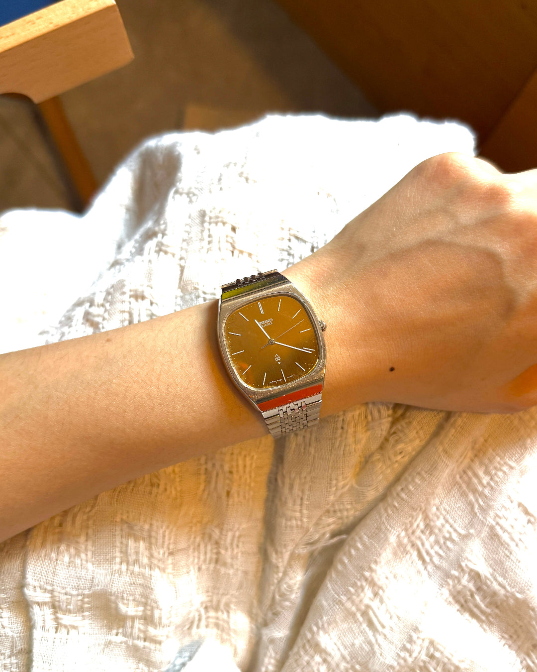 Seiko sunset yellow TV dial Quartz Watch