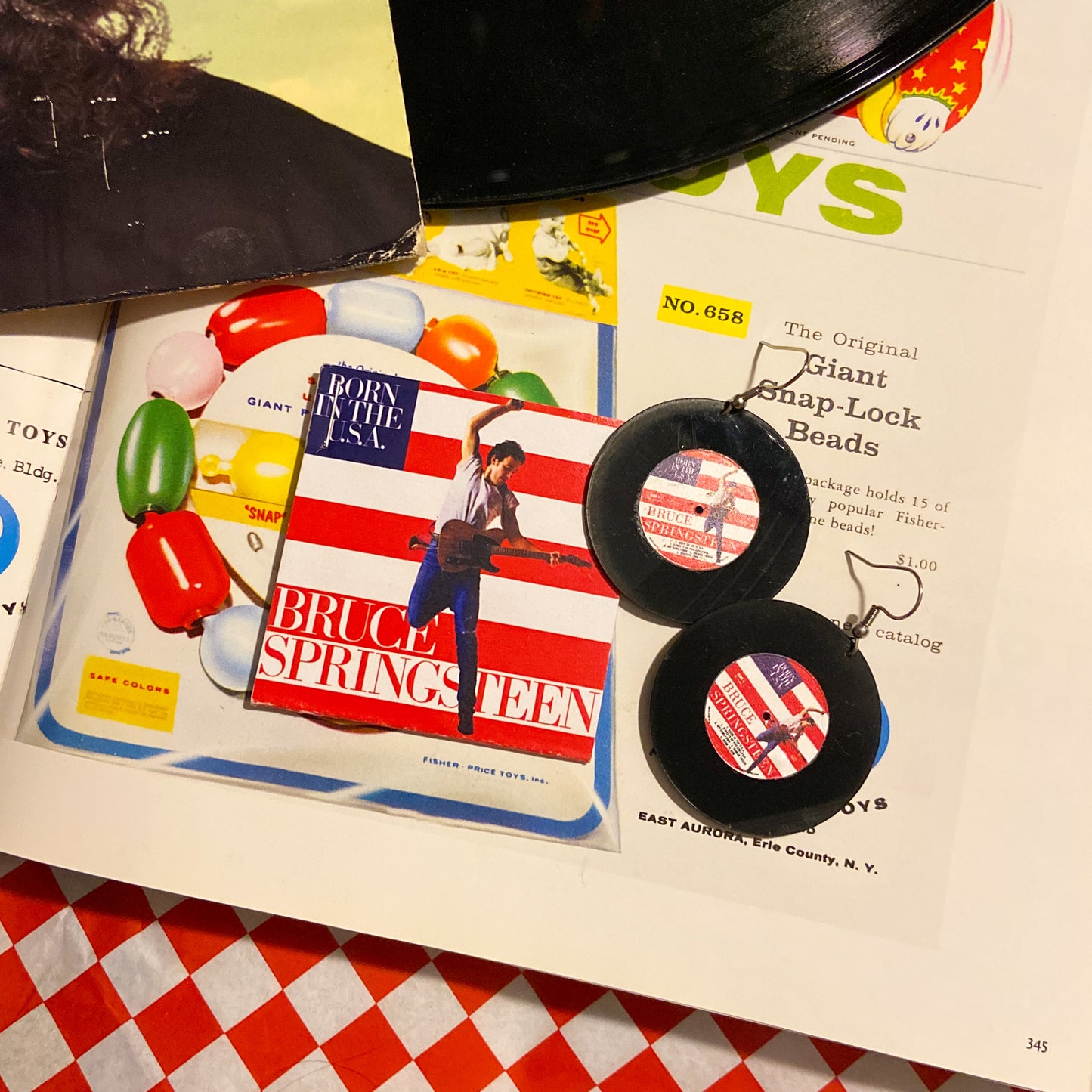 Bruce Springsteen重製黑膠耳環鎖匙扣