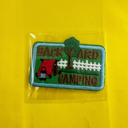 Girl Scout Patches -Back yard camping