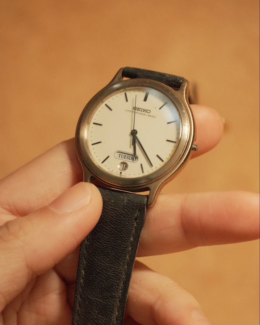 1988 Seiko Spirit white dial  Date day quartz watch 5h23-6000