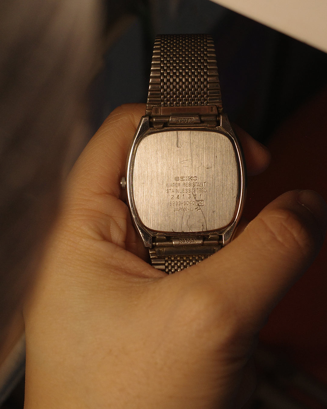 1982 Seiko jdm tv dial white quartz watch 5933-5040