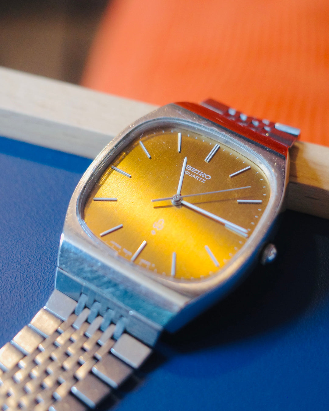 Seiko sunset yellow TV dial Quartz Watch