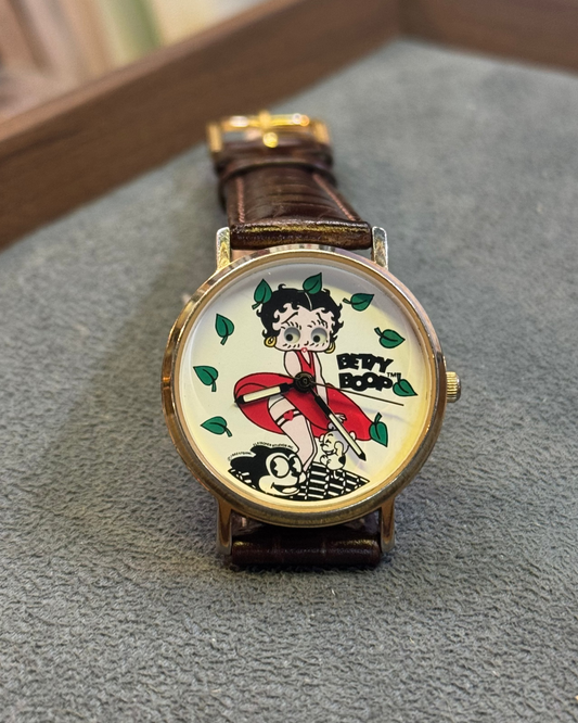 Betty Boop red dress Rolling Eyes Watch Rare