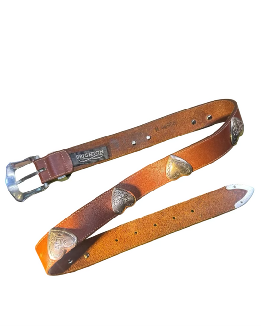 Brighton brown heart belt