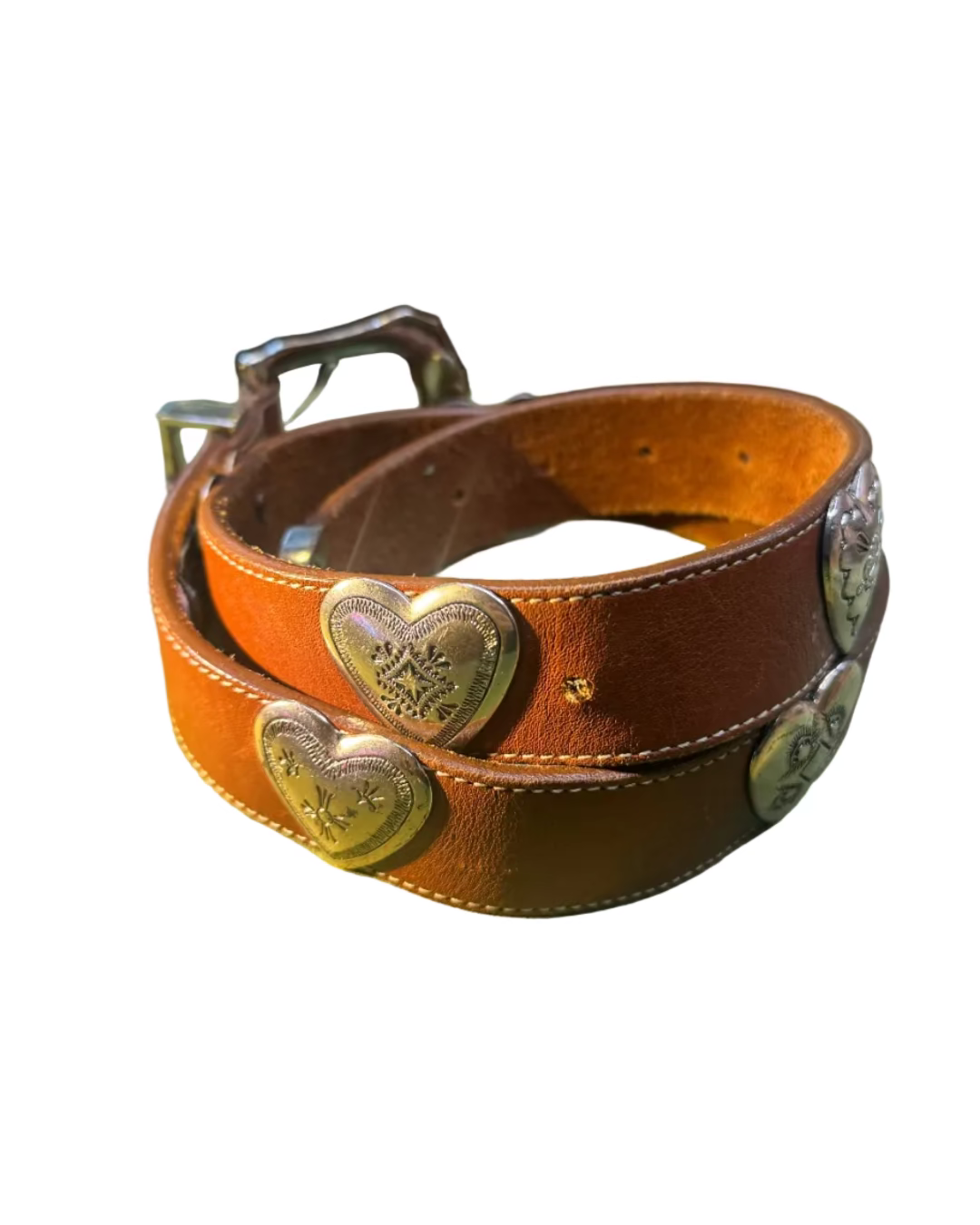 Brighton brown heart belt