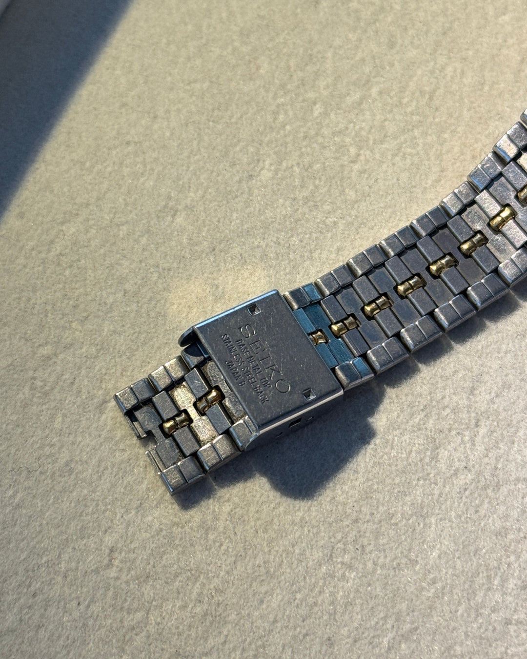 1985 Seiko chronos two tone cartier santo like square quartz watch