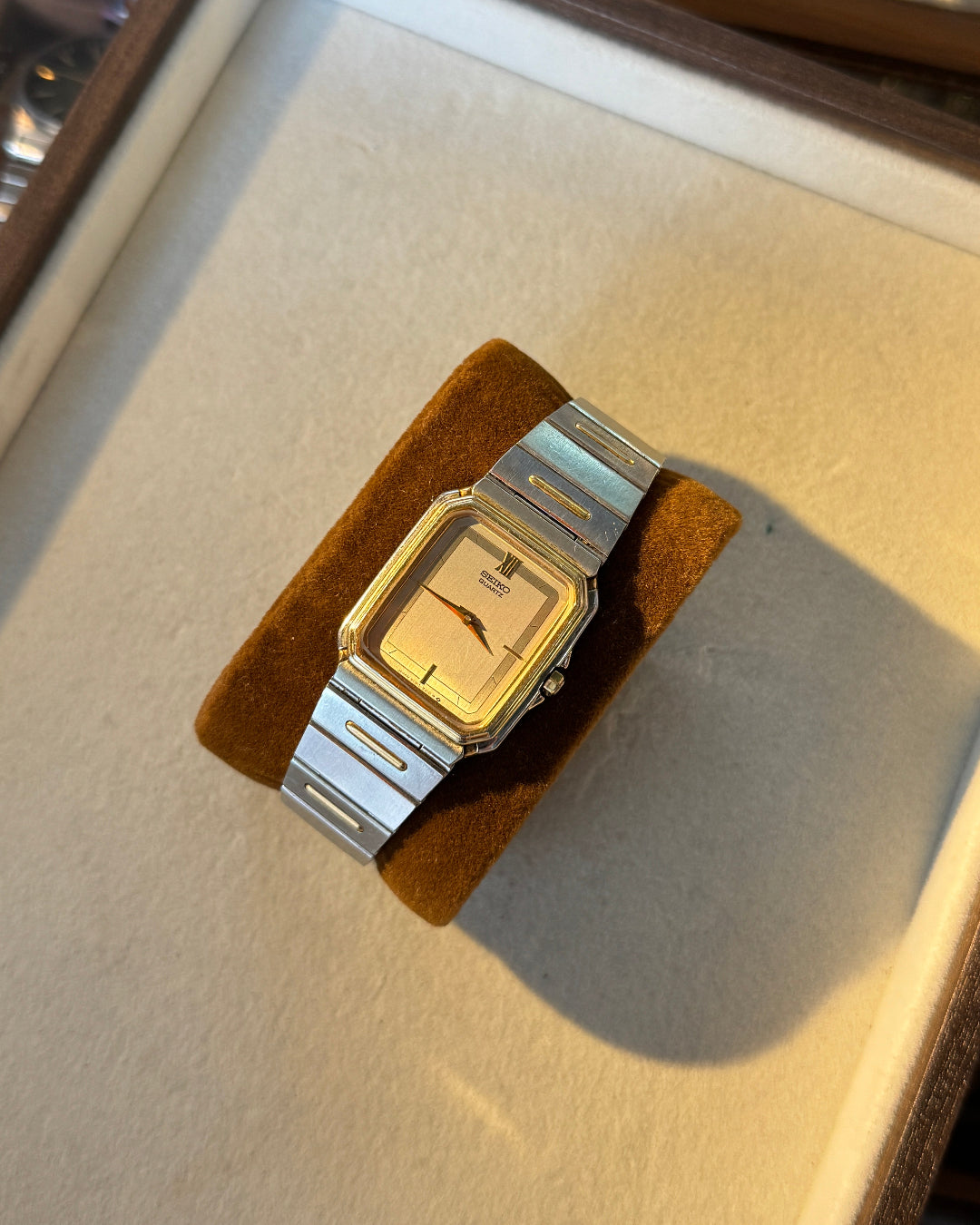 1983 Seiko two tone tank quartz watch 7320-5550