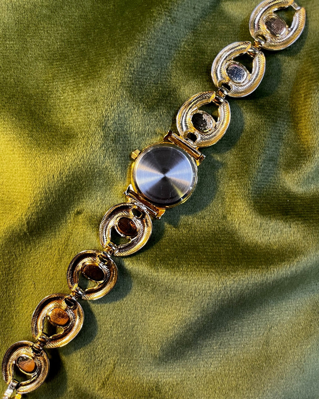 Vintage Le baron rainbow gem stone bracelet watch