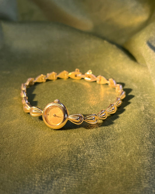 Vintage seiko water drop gold tone bracelet watch