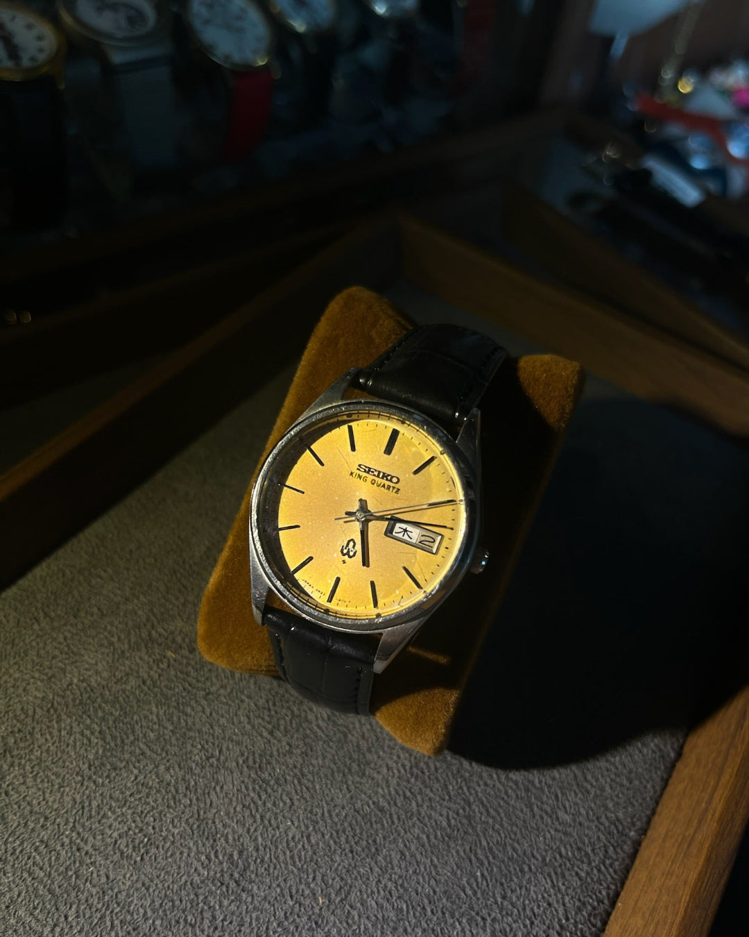 1977 Seiko King quartz tropical dial face quartz watch