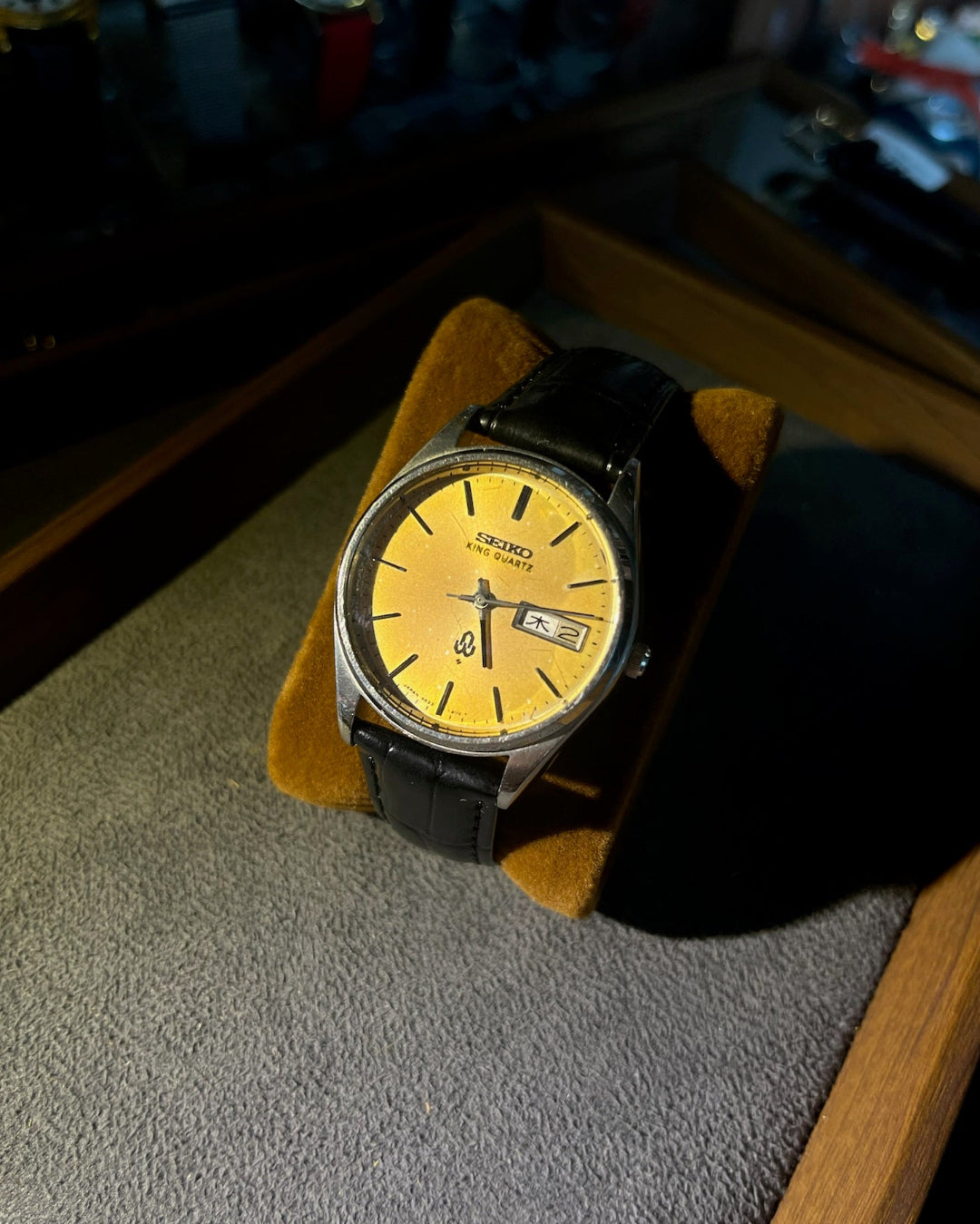 1977 Seiko King quartz tropical dial face quartz watch