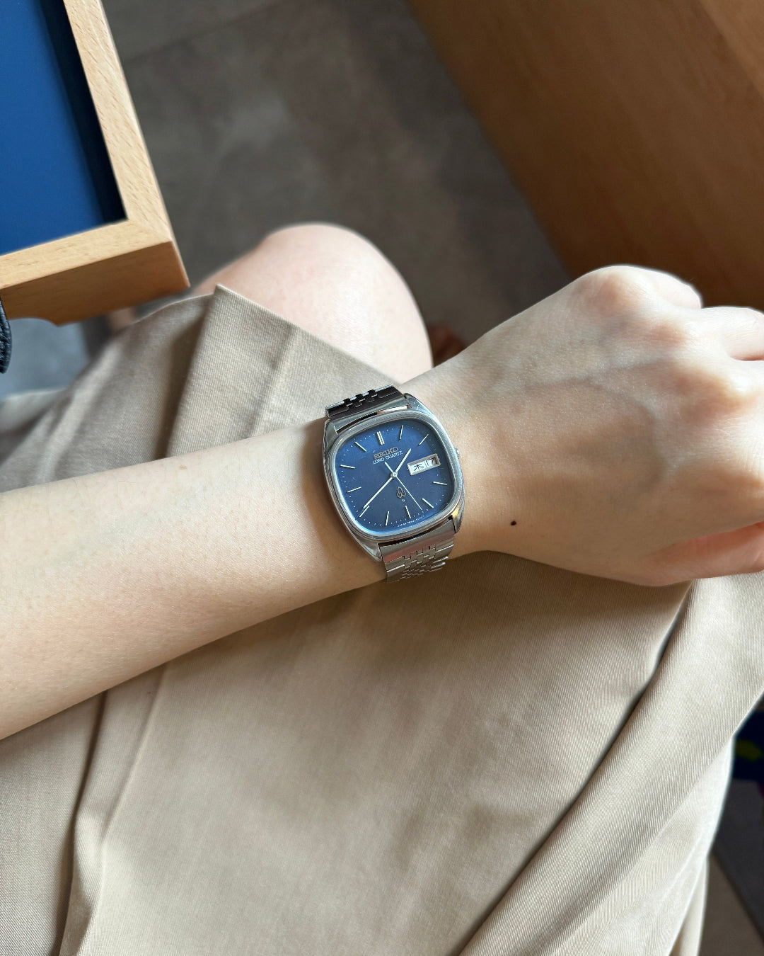 1978 Seiko blue dial lord quartz watch