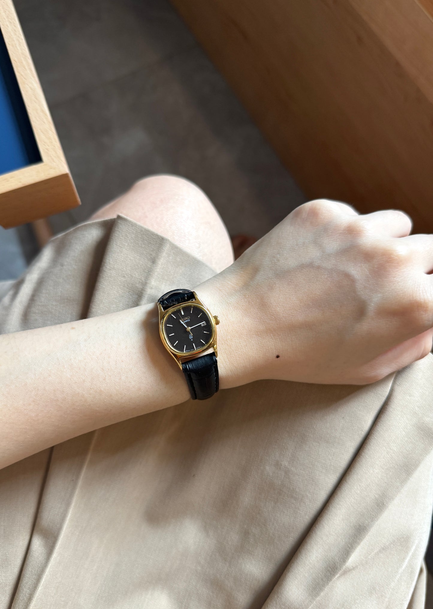 【SGP】1988 Seiko Brown Small Tank Quartz Watch