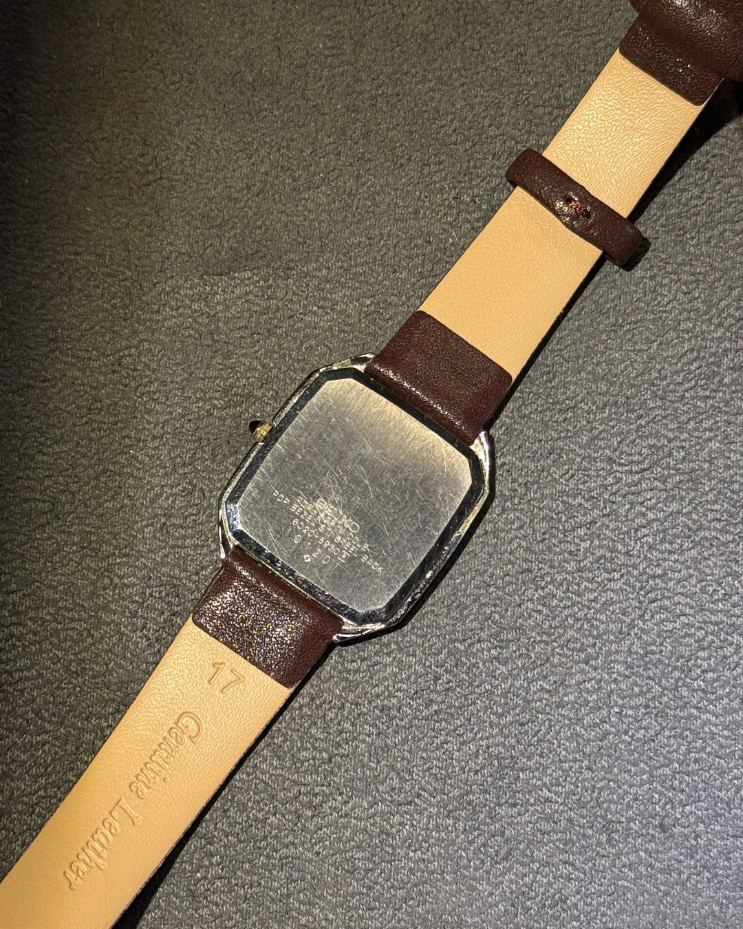 【 PDP】1986 Seiko dolce two tone octagon white dial quartz watch 6020-5930