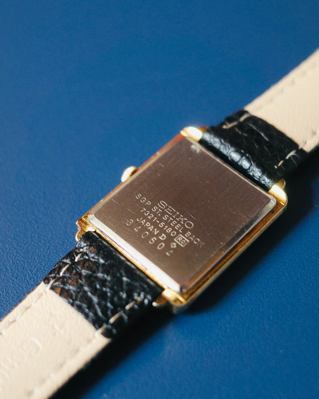 1985 Seiko Candy Art Deco Cream Ceramic square 7321-0350 Quartz Watch
