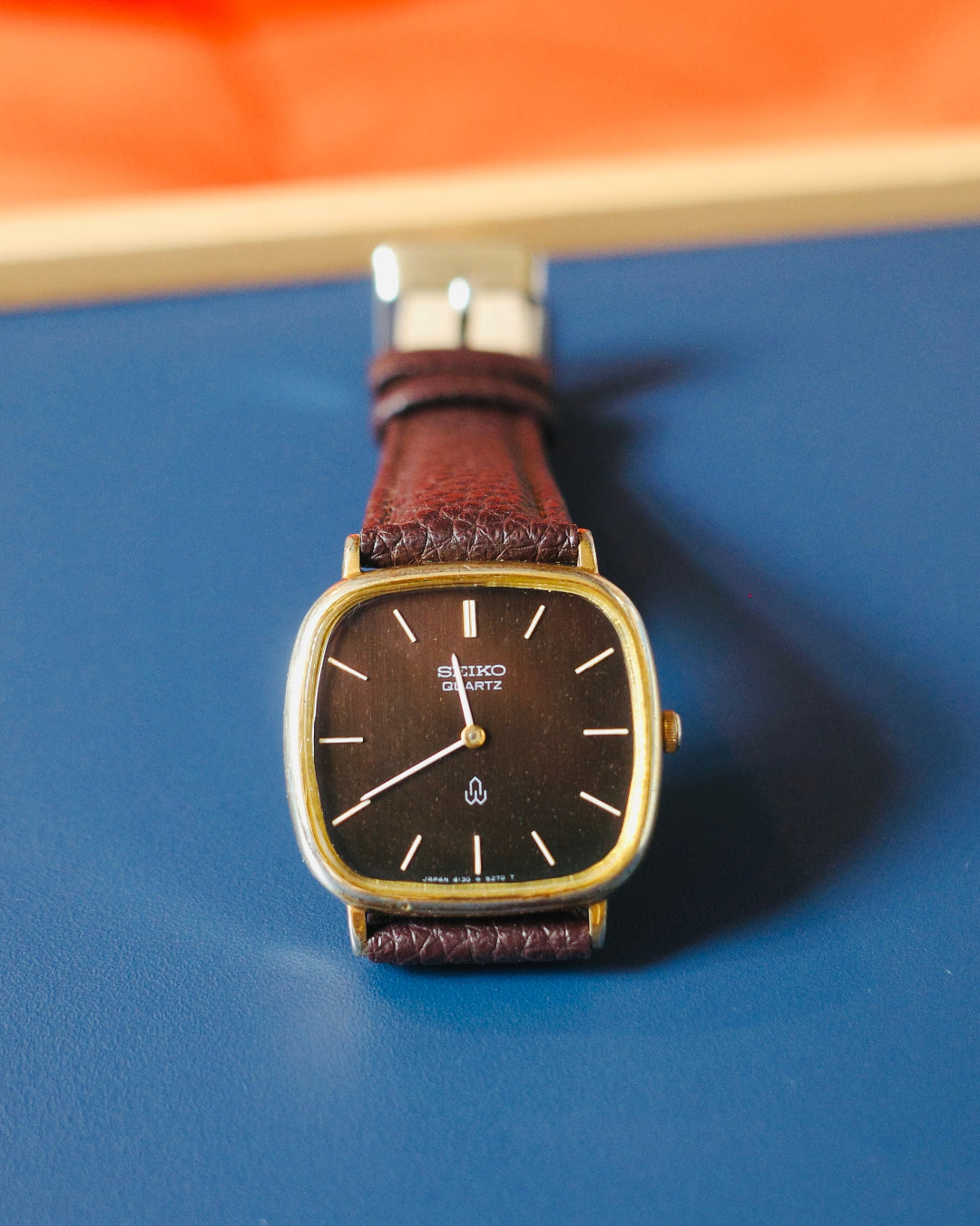 【SGP】1986 Seiko Brown Chariot Tank Quartz Watch