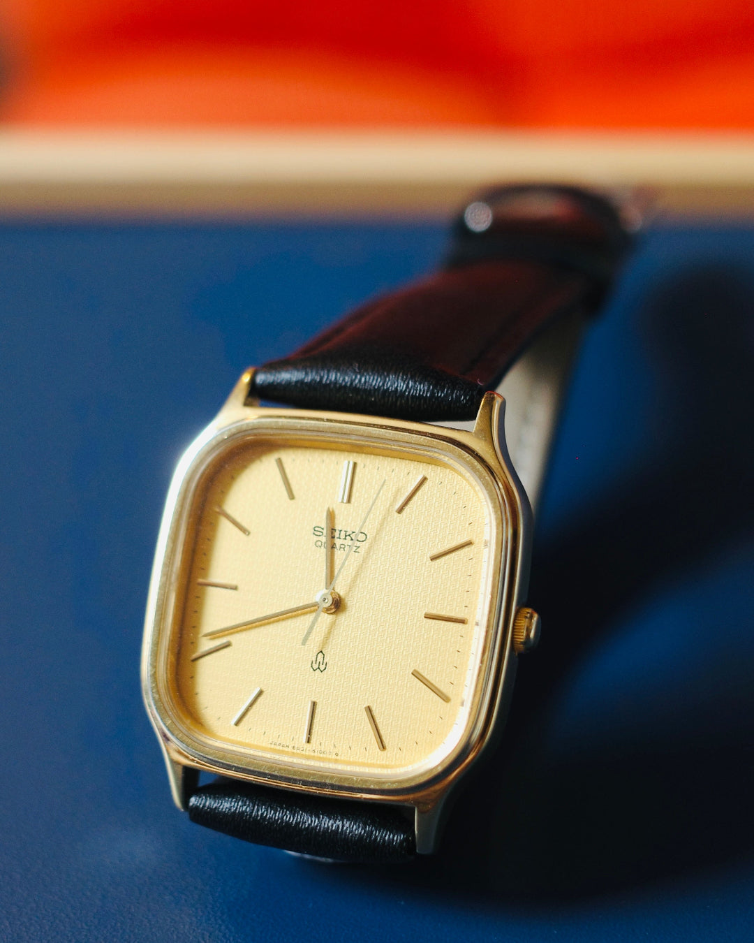 【SGP】1981 Seiko yellow face  Chariot Tank Quartz Watch