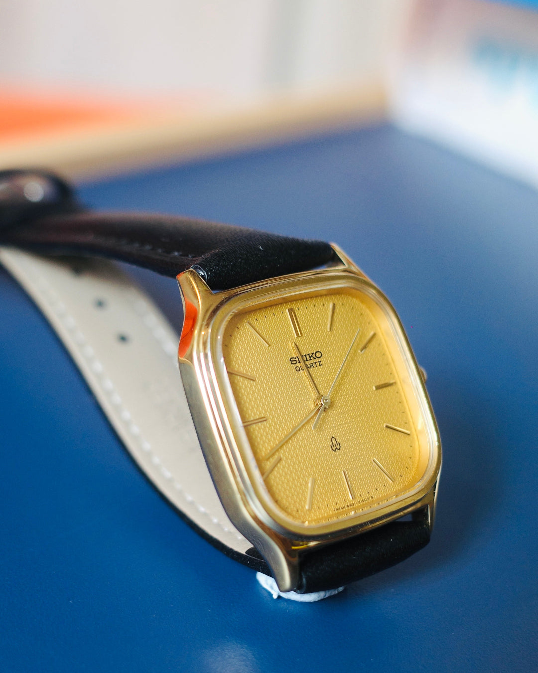 【SGP】1981 Seiko yellow face  Chariot Tank Quartz Watch
