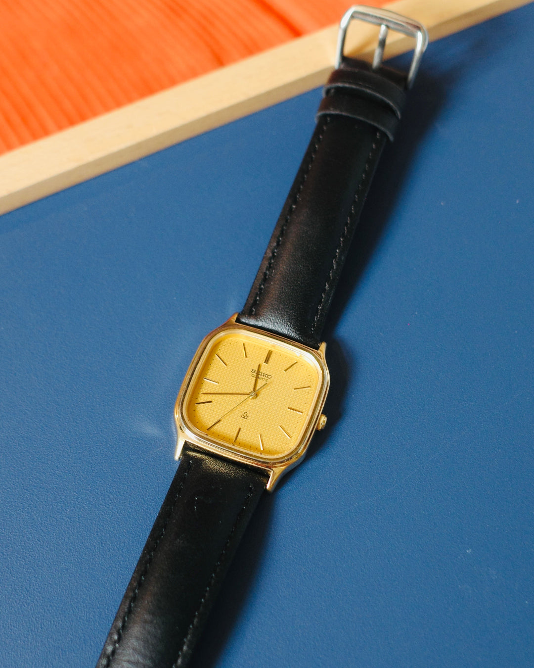 【SGP】1981 Seiko yellow face  Chariot Tank Quartz Watch