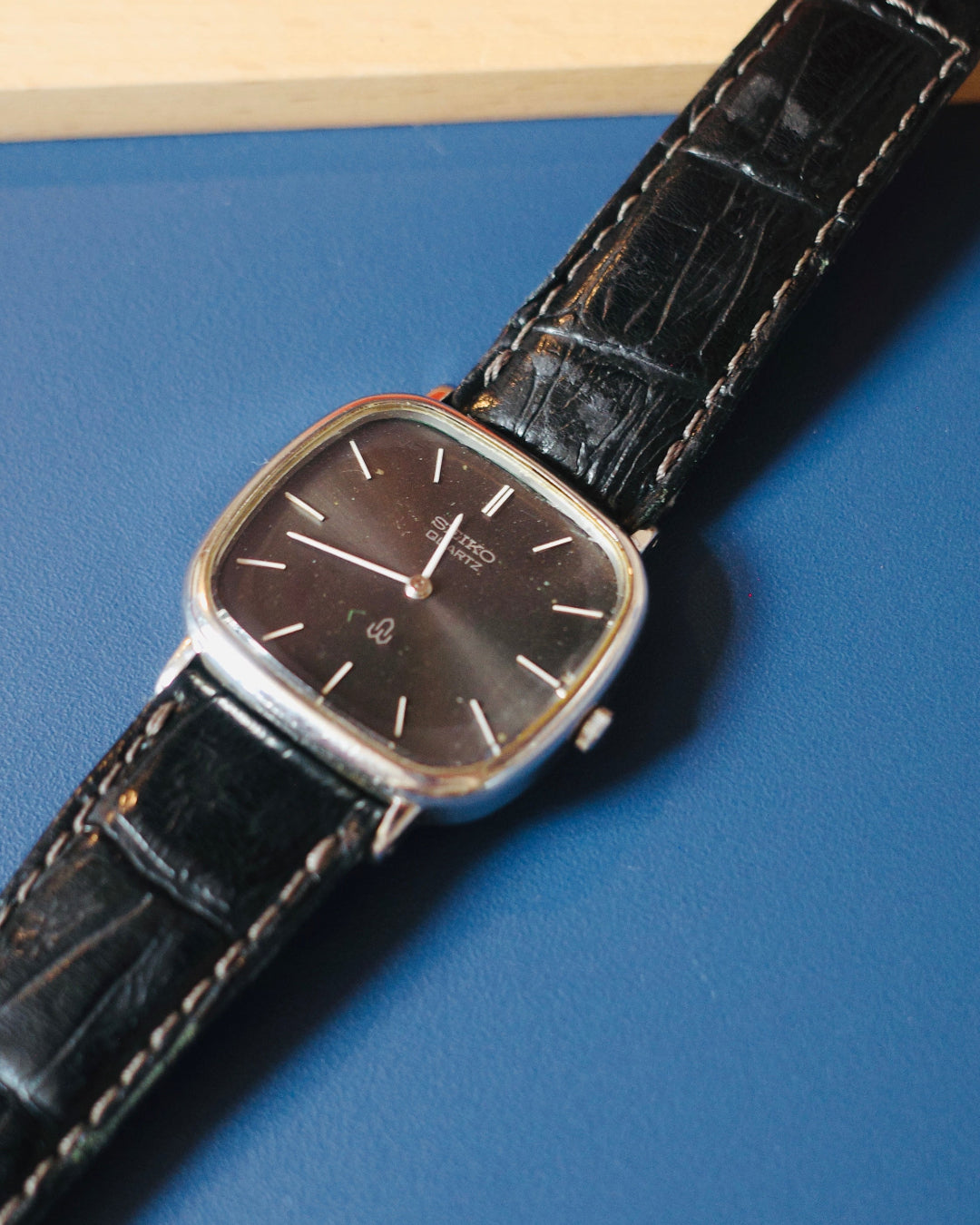 1986 Seiko Silver Chariot Tank Quartz Watch