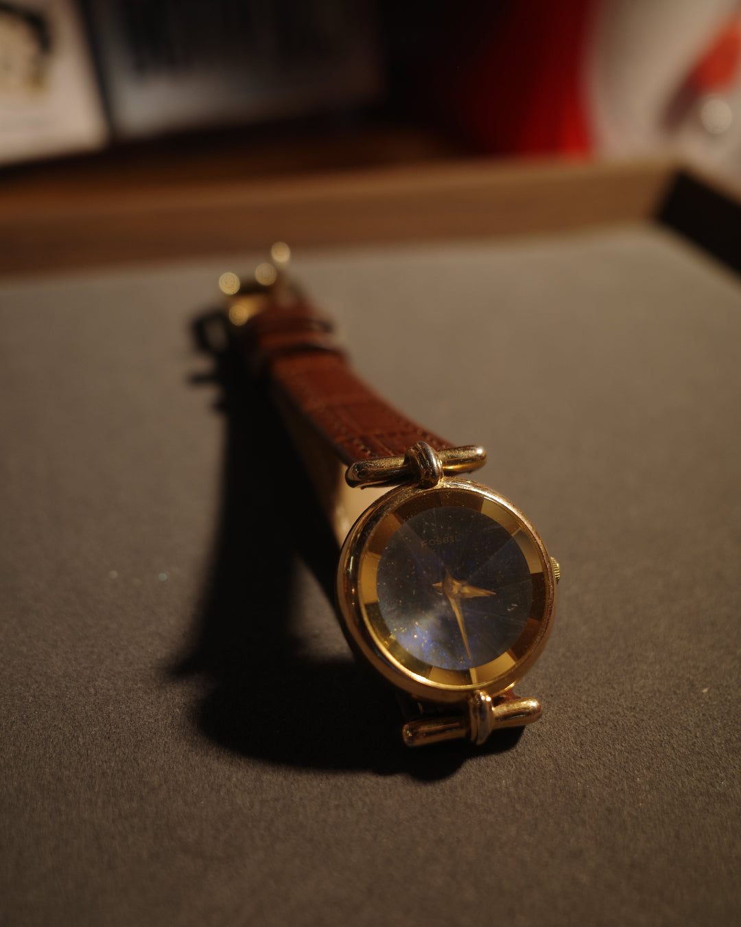 中古 Fossil Zodiacal Light Prism 星空閃閃石英 手錶