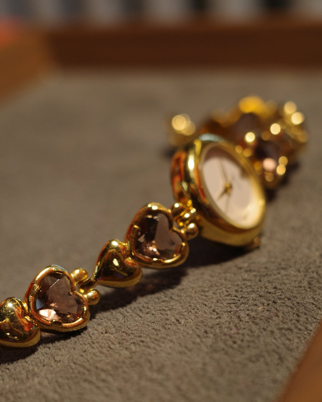 Jupiter watch  石英心型水鑽手鏈錶