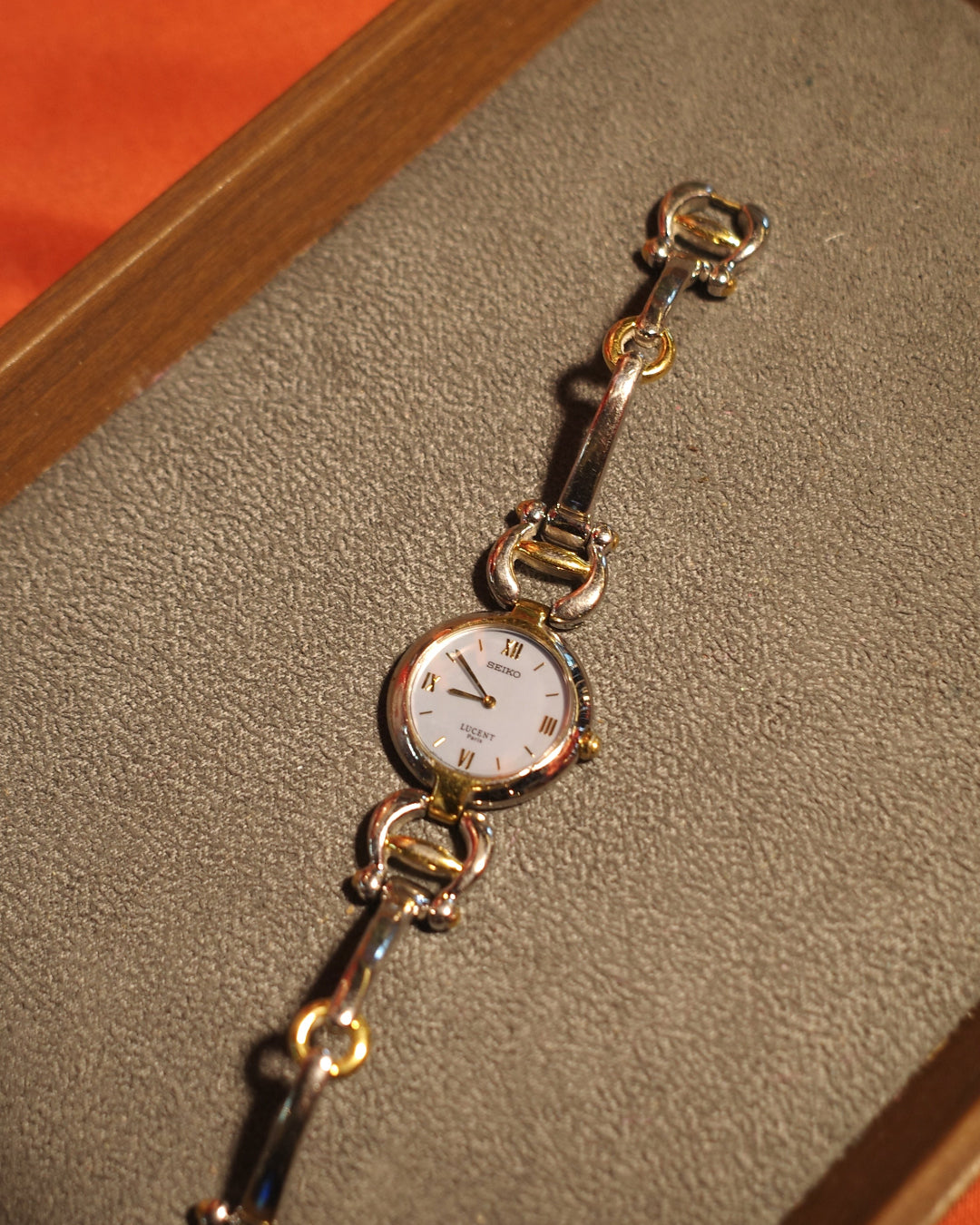 1990's 2 Tone Seiko LUCENT Quartz Watch Cuff Watch