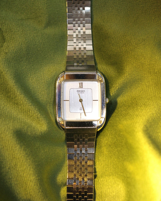 Seiko White face Tank Men Watch 6030-5370