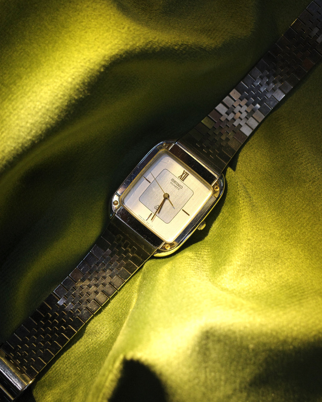 Seiko White face Tank Men Watch 6030-5370