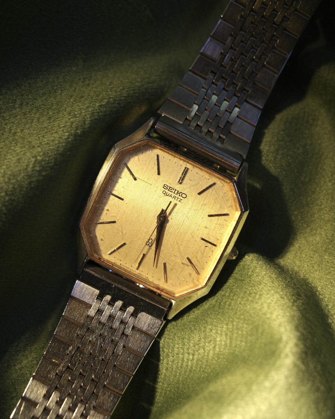 Seiko Octagon Gold face Men watch 6030-5430
