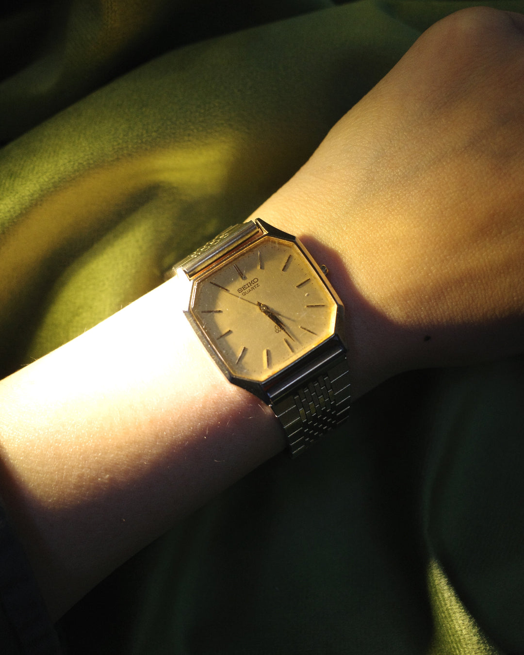 Seiko Octagon Gold face Men watch 6030-5430