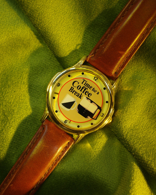 Vintage Time to have a coffee animated watch