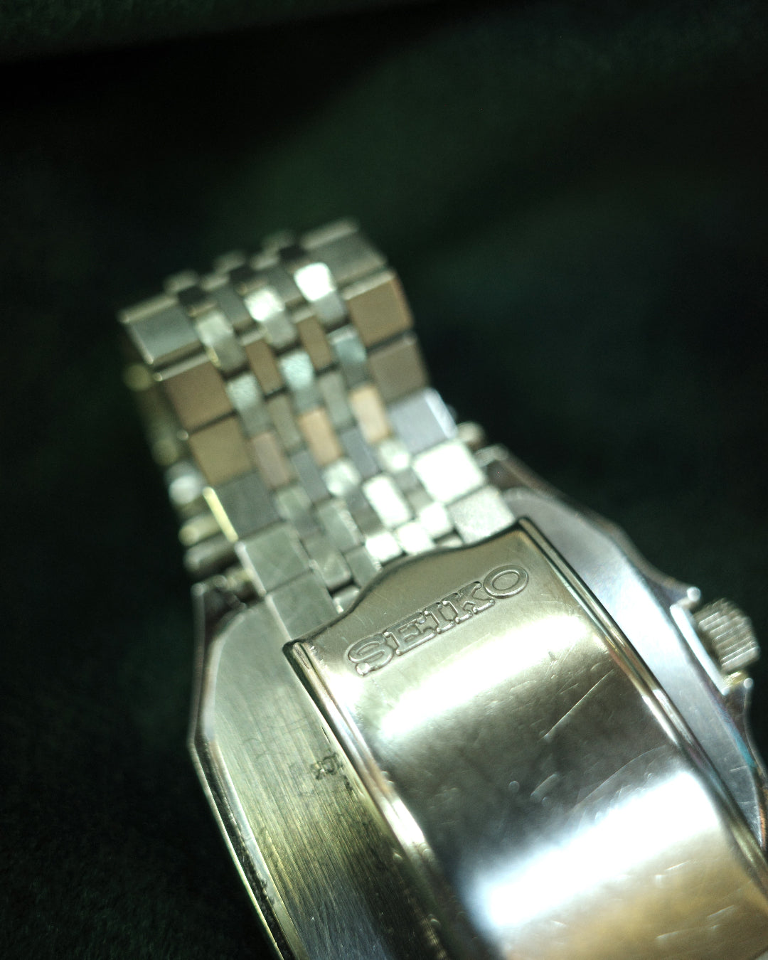 【 JDM】1981 Seiko Chronos JDM silver  Date Day snow flake watch 5H23-5100