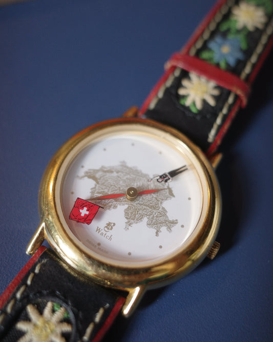 90's B Swiss by Bucherer Tradition swiss made animated watch
