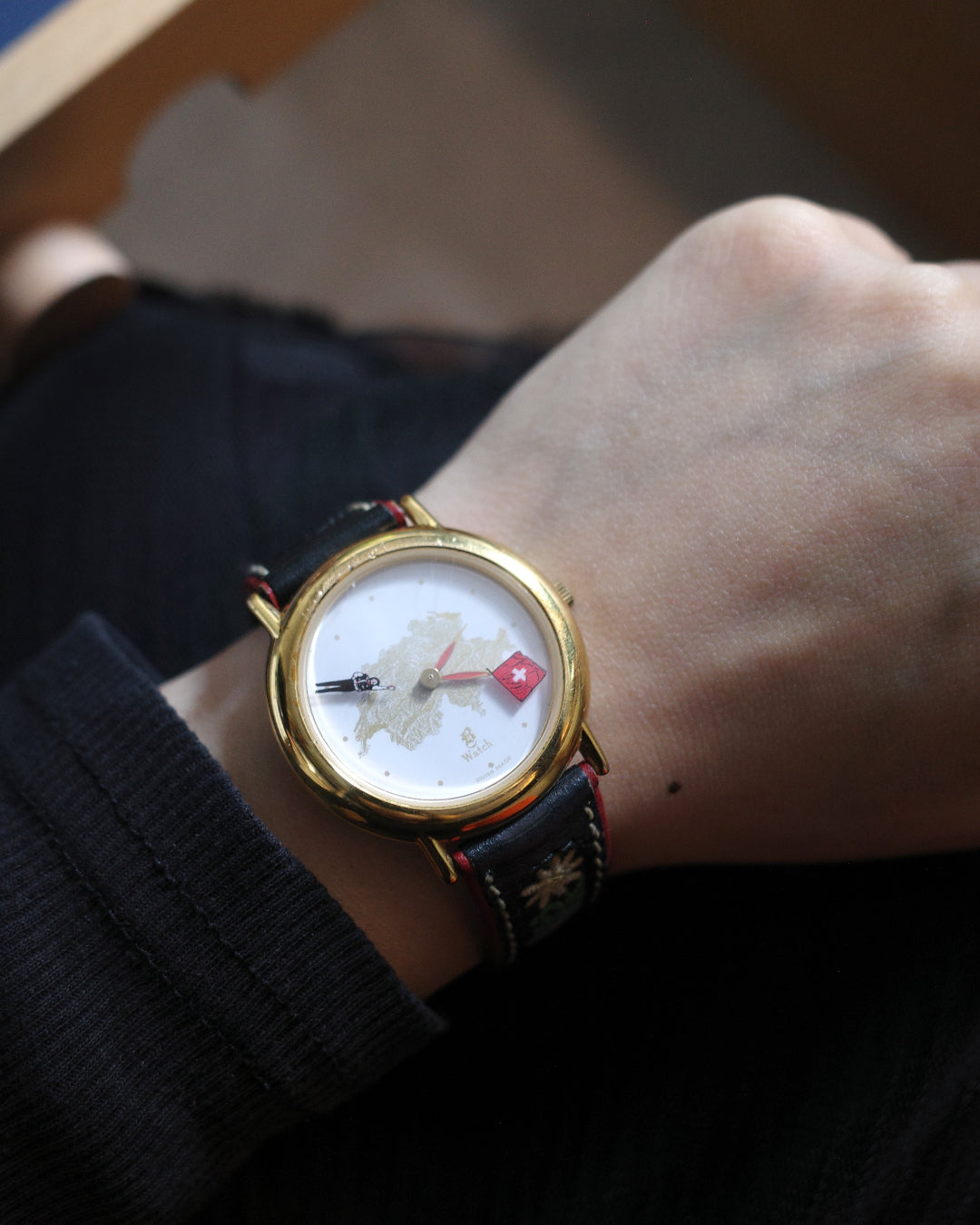 90's B Swiss by Bucherer Tradition swiss made animated watch