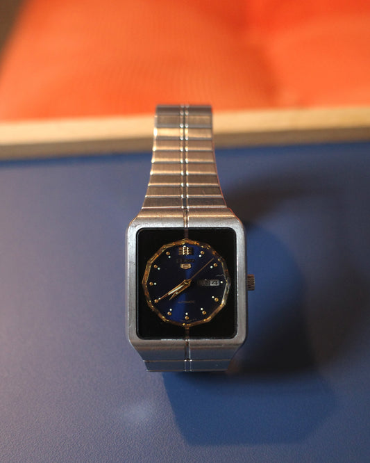 【 Rare Found 】Seiko 5 4206-5700 Silver Tank Shape Square Automatic watch