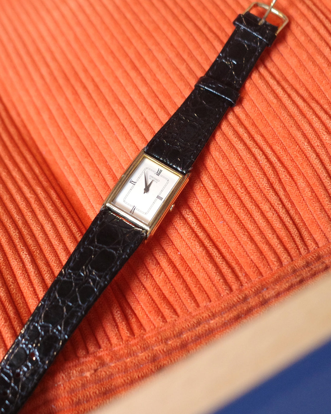 【JDM】Seiko Roman Numeric Dial Lady Quartz Watch Japan JDM Square Tank 2c20-1900