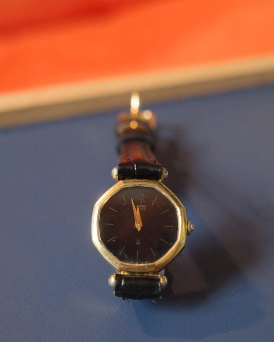 【SGP】Seiko diamond black face 1400-5260 quartz watch