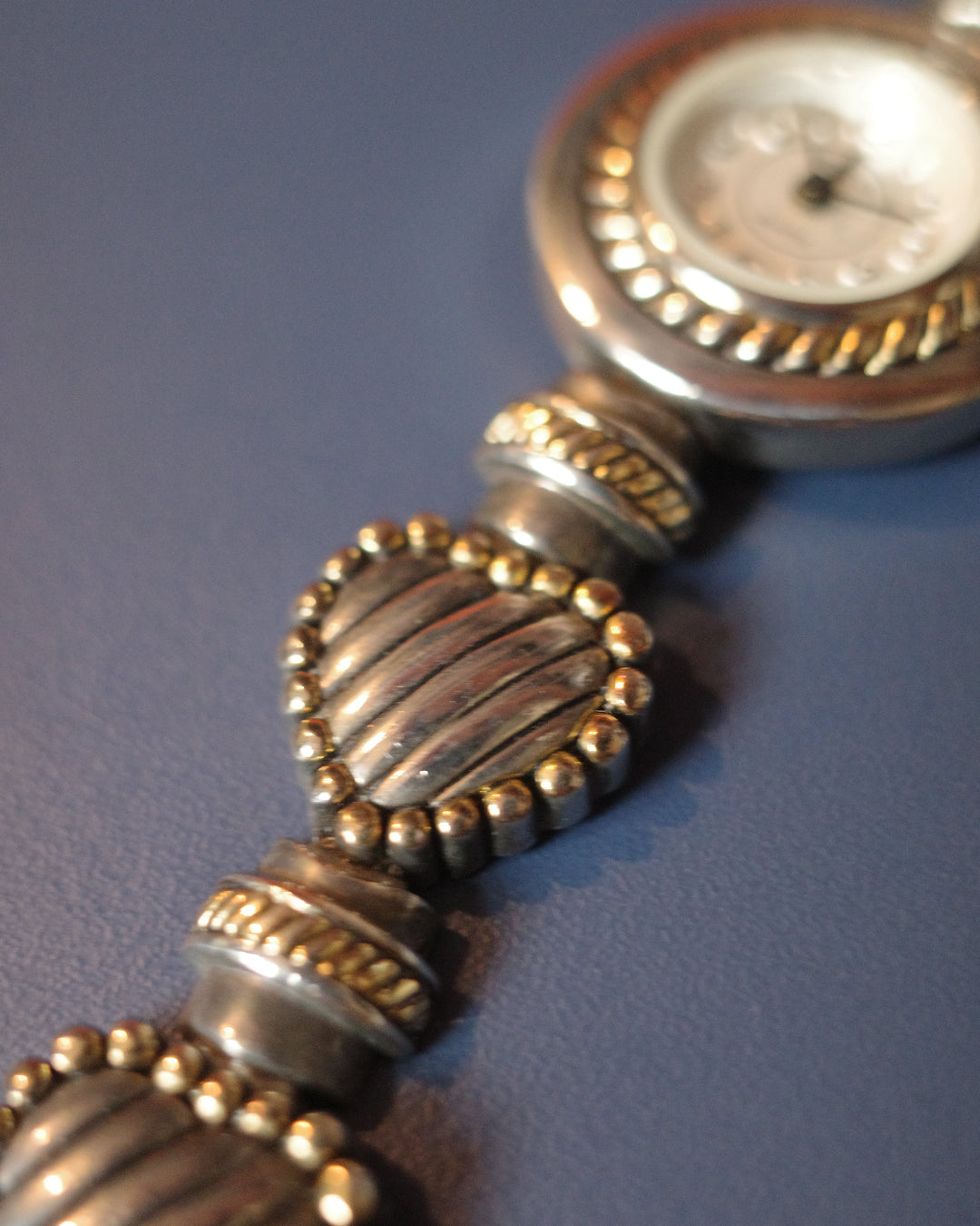 Geneva Heart silver plated Watch Bracelet