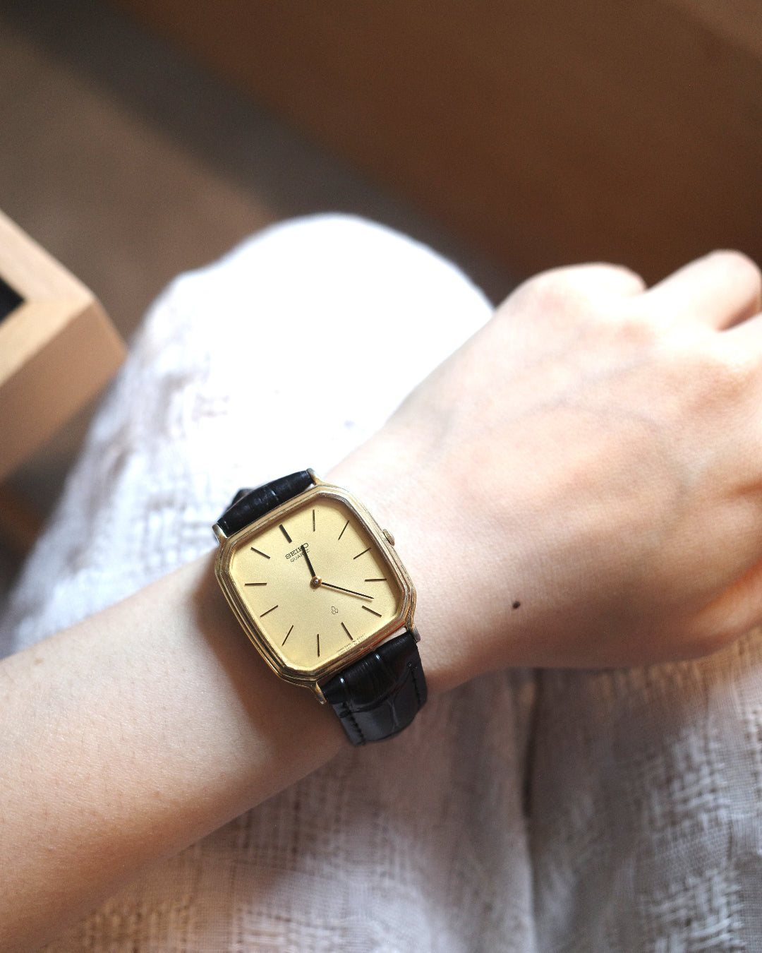 【SGP】Seiko chariot tv dial yellow face quartz watch 5930 5300