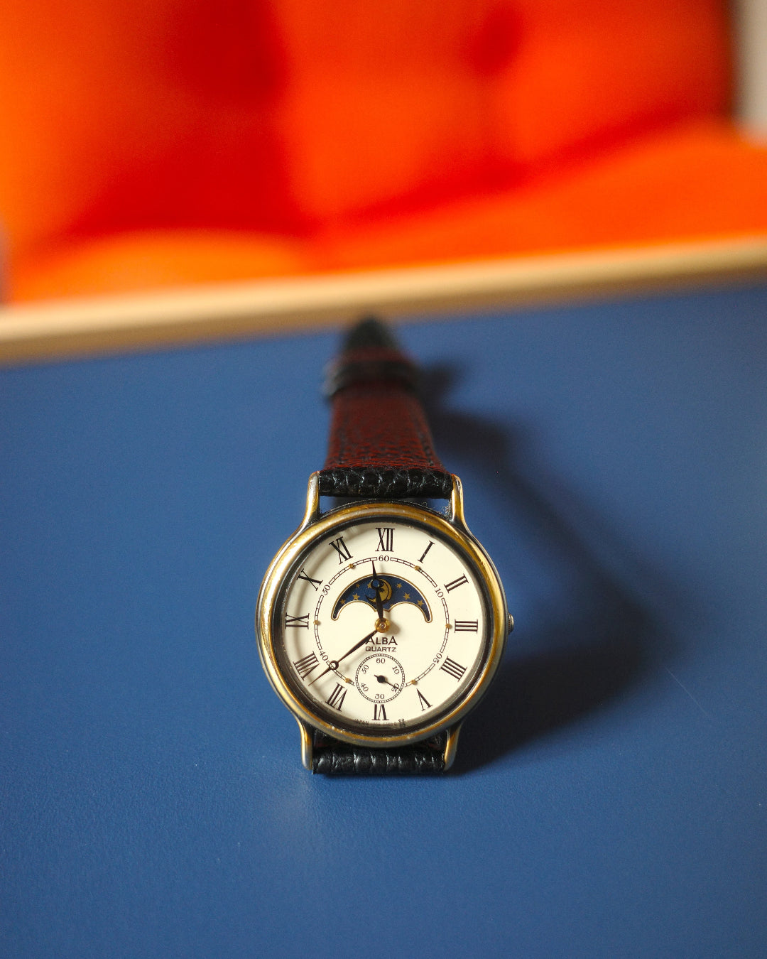 Seiko Alba sunmoonphase small second watch