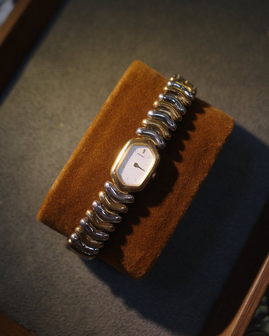 1989 Seiko hexagon two Tone quartz watch 2e20-562a
