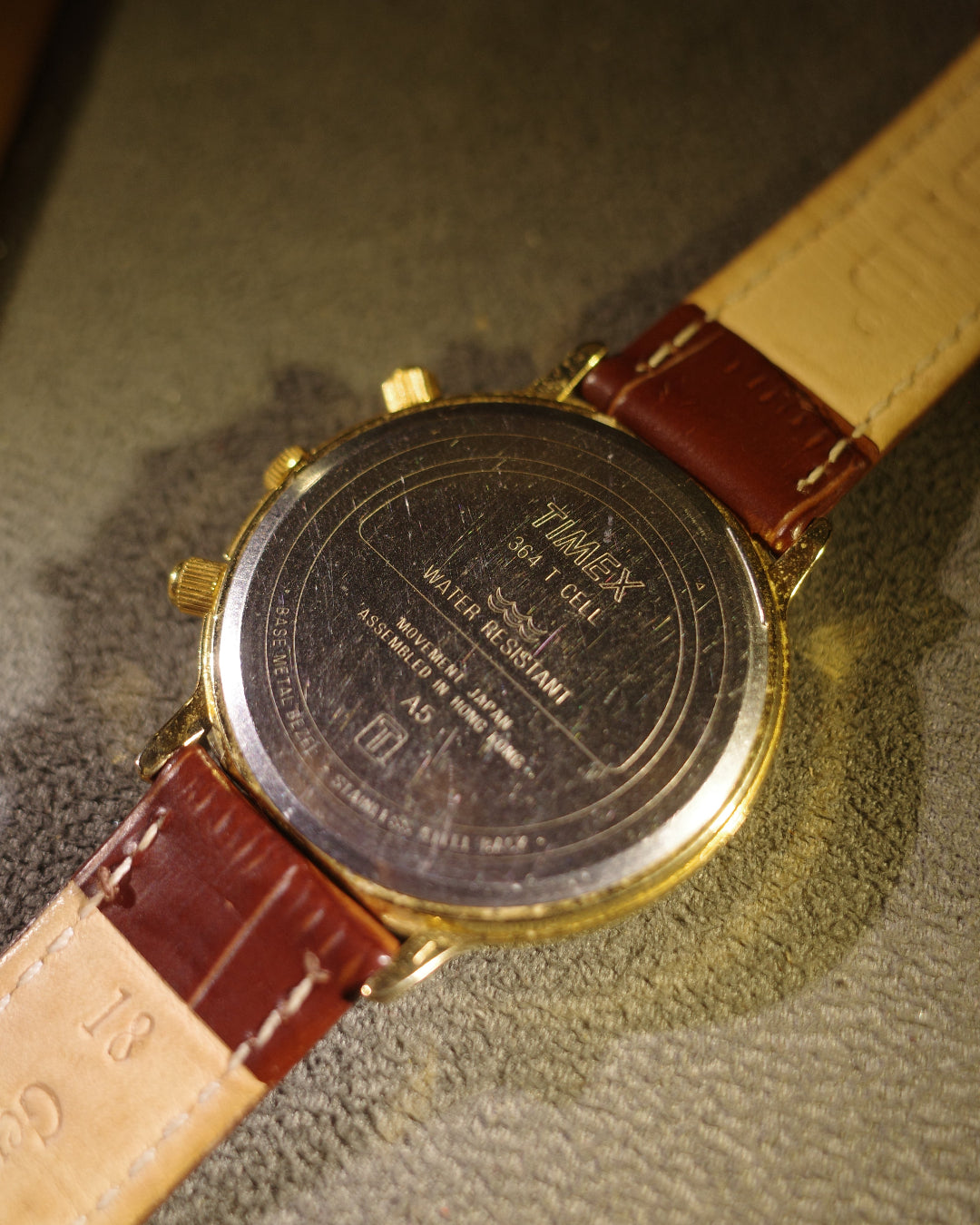 1991 Timex 364 T Cell Moon & Sun watch with calendar dial