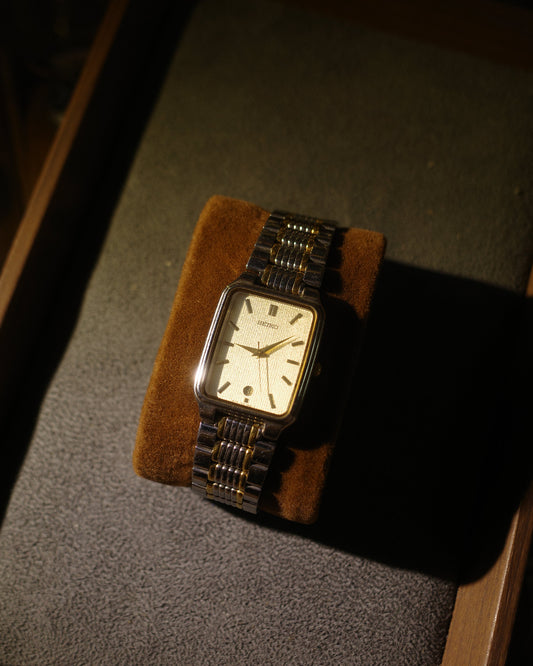 Vintage 80'S Seiko two tone Tank quartz watch