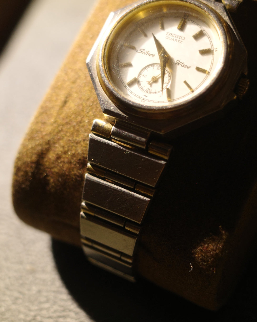 1982 Seiko silver wave small second two tone Octagon quartz watch