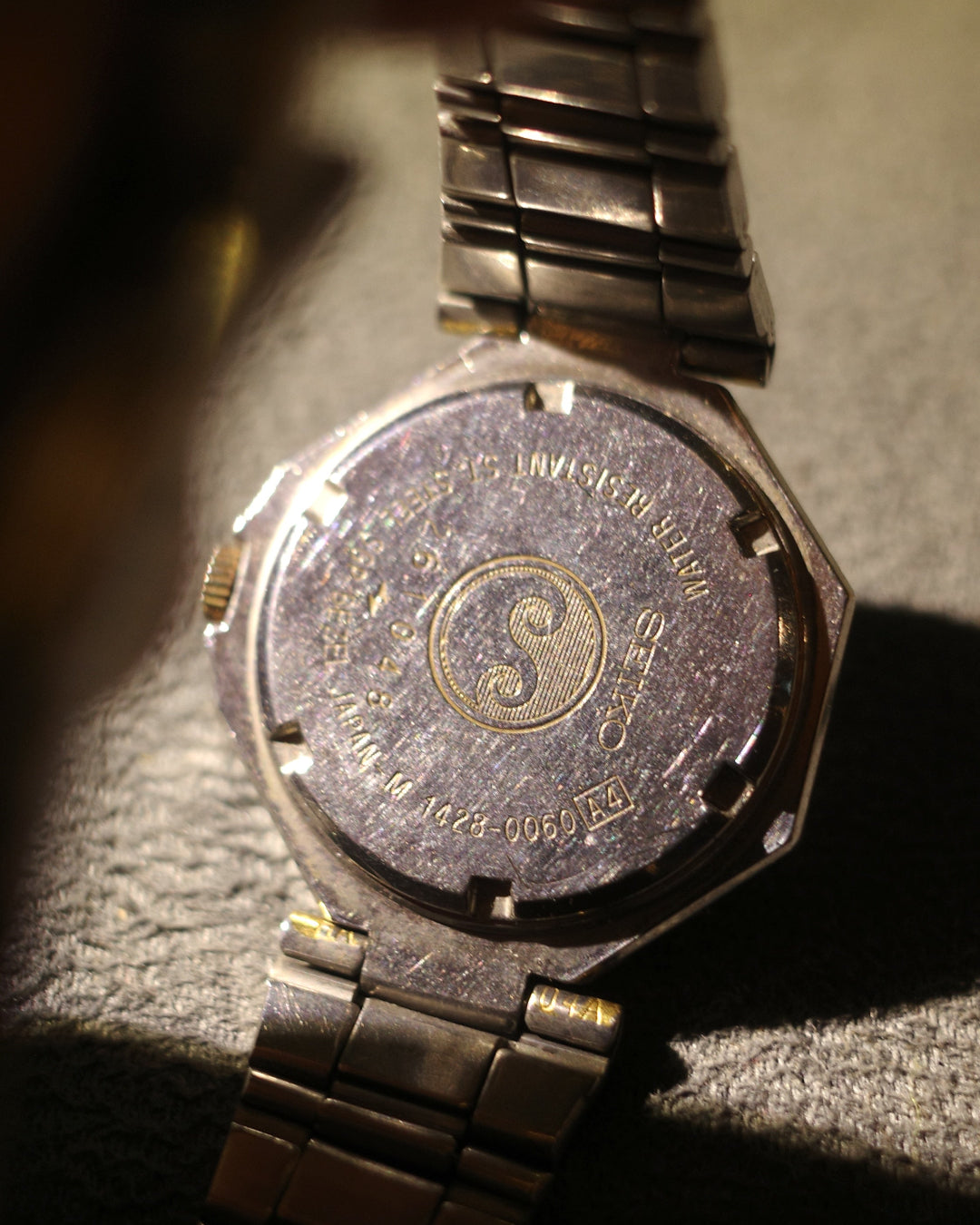 1982 Seiko silver wave small second two tone Octagon quartz watch