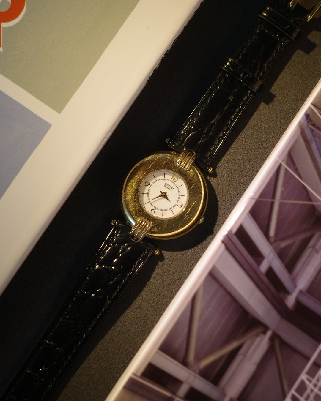 1982 Seiko Cartier alternative Colisee like tone tone dial quartz watch