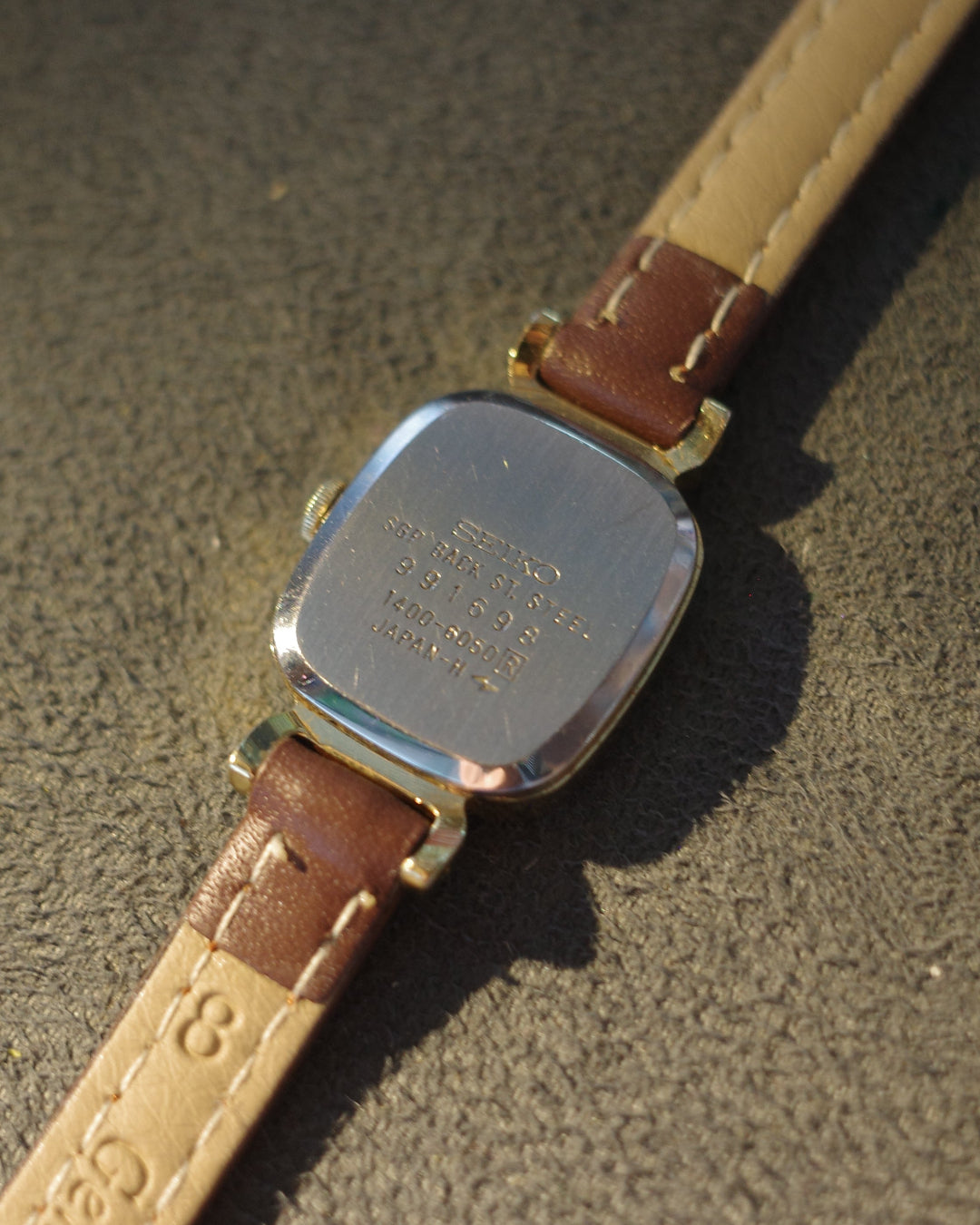 1989 Seiko small tank tropical face quartz watch
