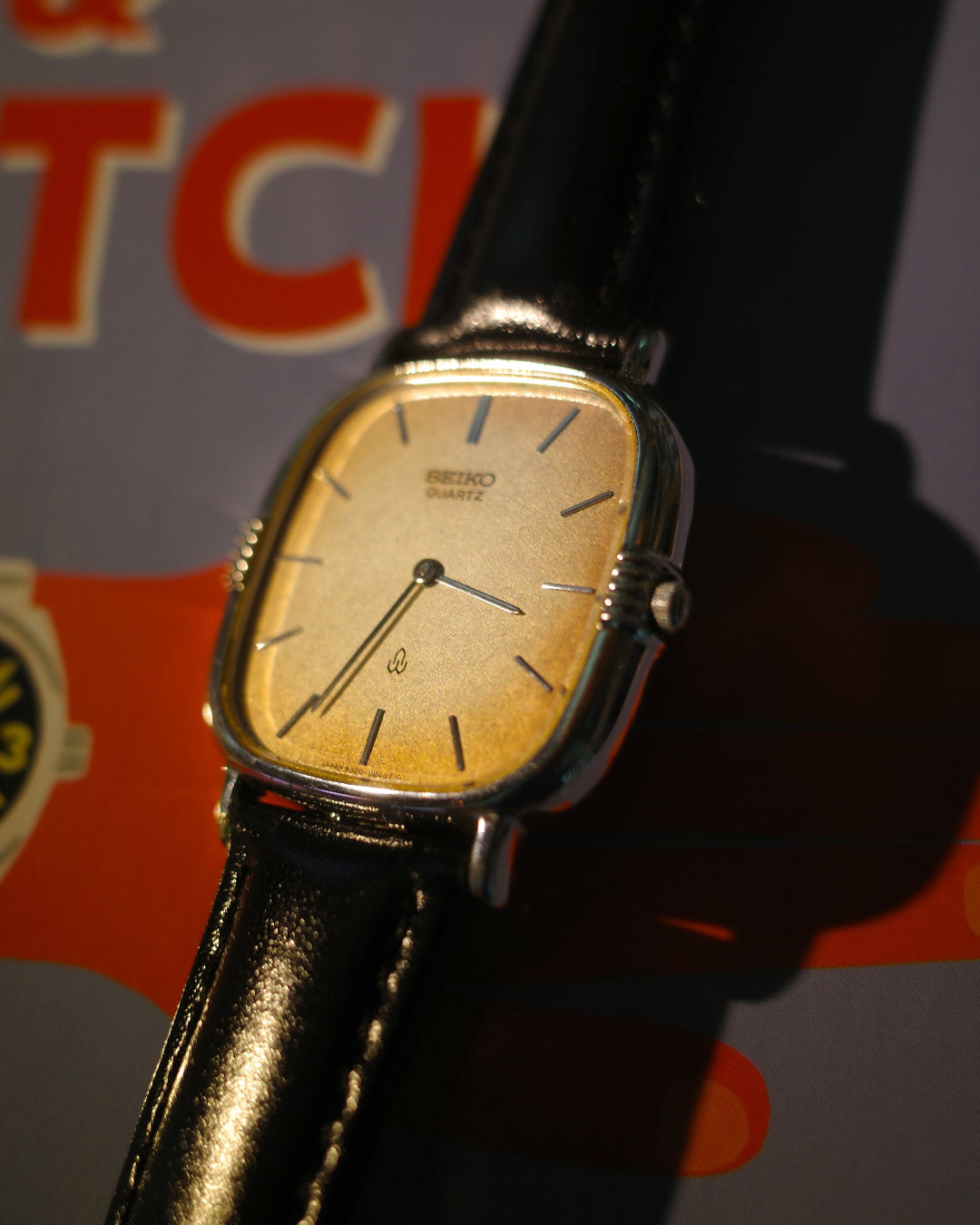 1980 Seiko Silver Chariot Tropical dial quartz watch